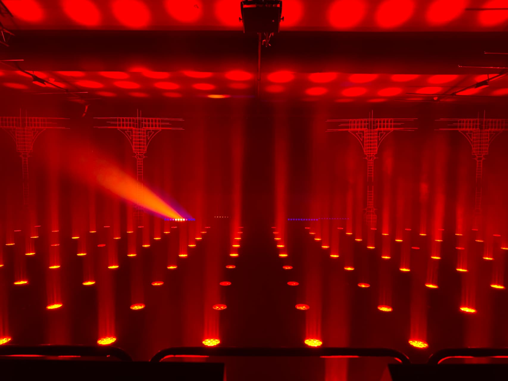 Colorful immersive light installation at AMAZE Amsterdam